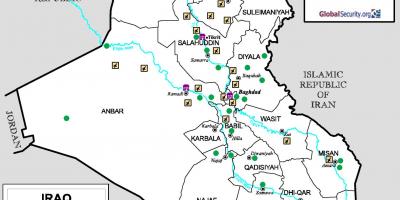 Kaart van Irak lughawens
