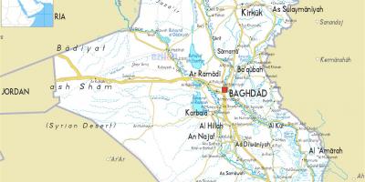 Kaart van Irak rivier