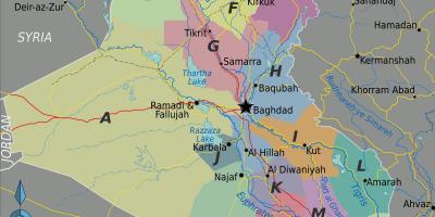 Kaart van Irak streke